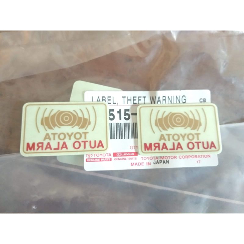 Jual sticker jdm toyota auto alarm original toyota japan Shopee Indonesia