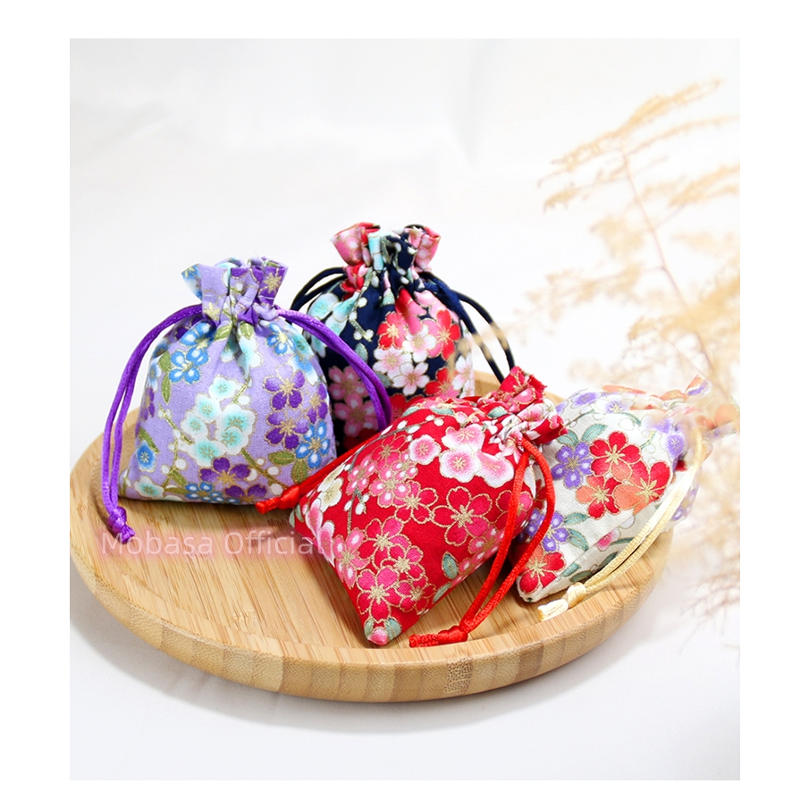 Jual Korea Pouch Sakura Pouch KANTONG KAIN / JEWELRY POUCH ANEKA WARNA
