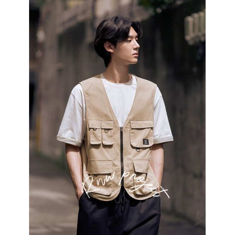 Rompi Vest Cargo Outdoor Zip up
