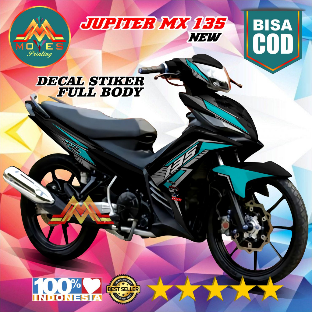 Jual stiker jupiter mx 135 new decal stiker motor jupiter mx 135 new