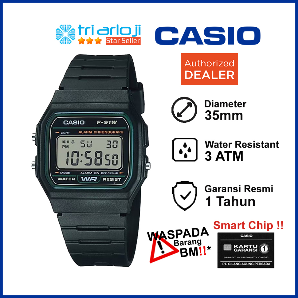 Jual best sale casio f91w