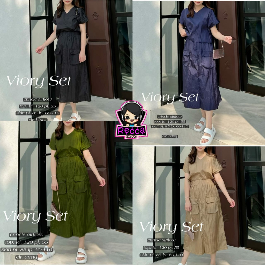 Jual Viory One Set Baju Setelan Wanita Terbaru Jumbo Big Size Ld 120 Setcel Polos Kekinian