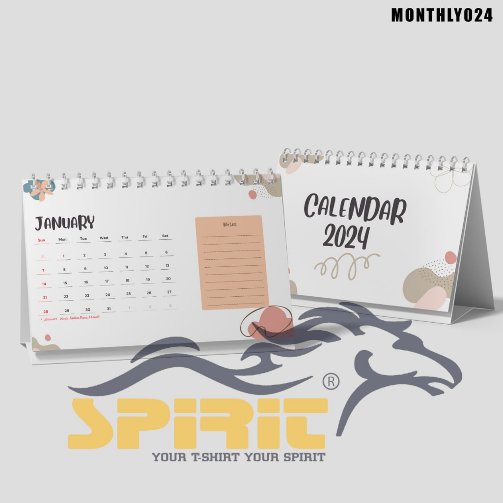 Jual KALENDER MEJA AESTHETIC TAHUN 2024 / KALENDER DUDUK TAHUN 2024 ...