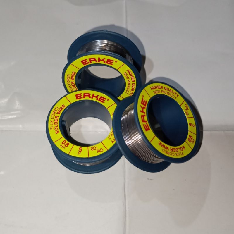 Jual Timah Solder ERKE ORI 0,8mm#Roll Kecil#Kualitas Bagus#+/- 5meter ...