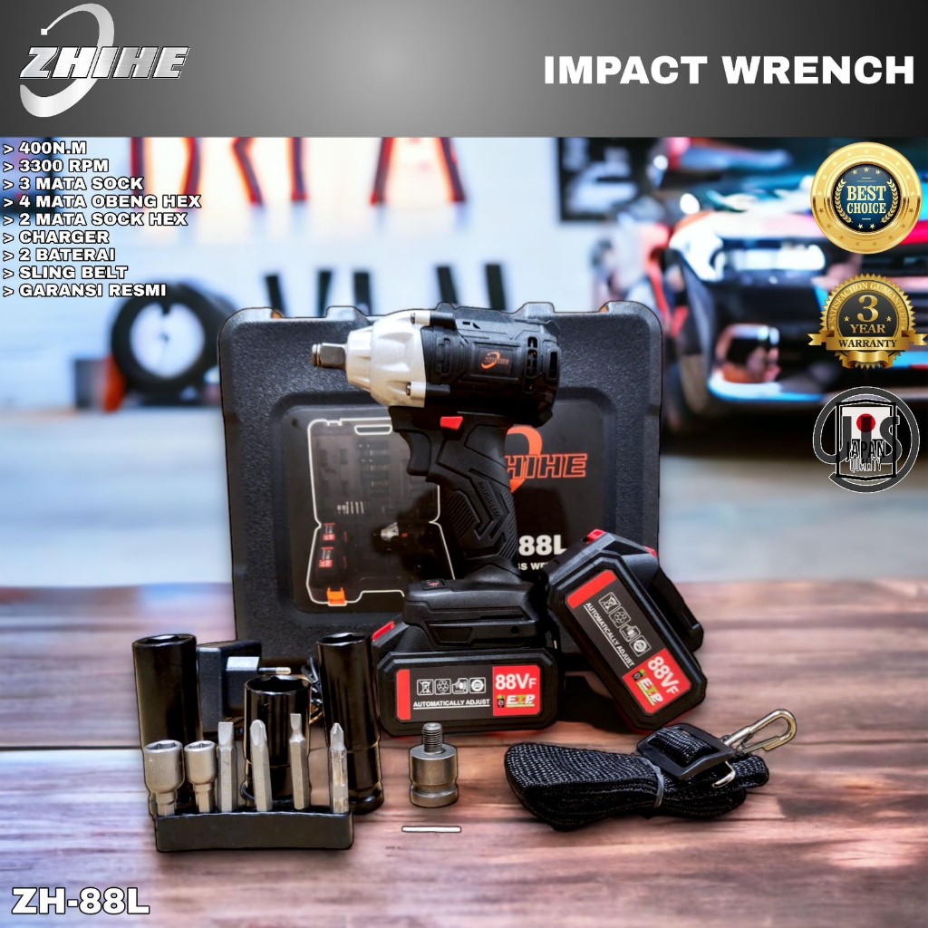 Jual Mesin Pembuka Baut Impact Wrench ZHIHE KOREA TECHNOLOGY ZH-88L 2 ...