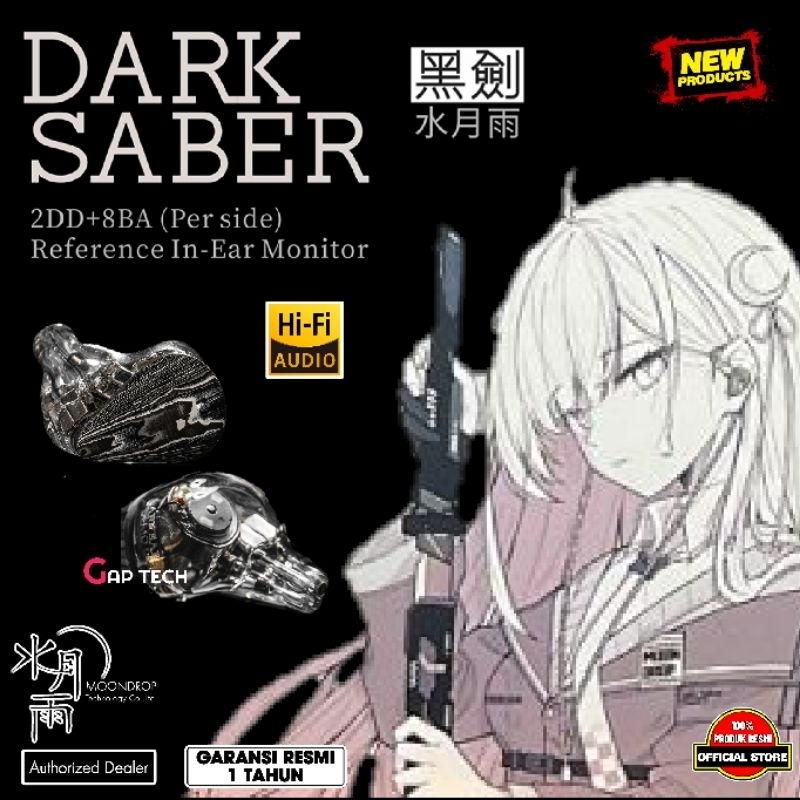 Jual Moondrop Dark Saber / DarkSaber Premium 2DD+8BA (Per Side ...