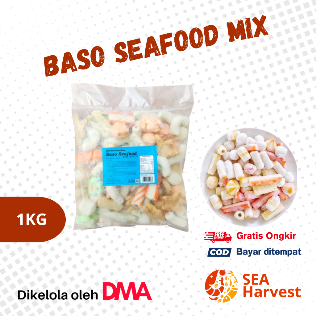 Jual 𝐁𝐚𝐤𝐬𝐨 𝐒𝐞𝐚𝐟𝐨𝐨𝐝 Baso Steamboat Mix Baso Seafood Kiloan Halal 1kg