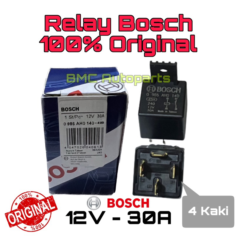 Jual Relay Bosch 12V 4 Kaki / 4 Pin 100 Asli Original Riley Relei