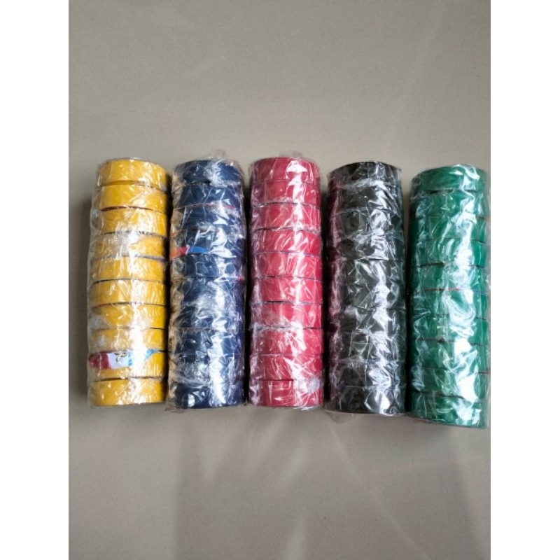 Jual TERMURAH PER ROLL ISI 10 BUAH ISOLASI SELOTIP KABEL LISTRIK VINYL ...