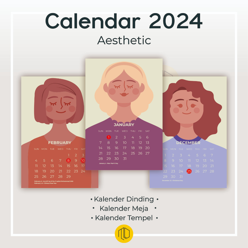 Jual V. 5 KALENDER DINDING / KALENDER DUDUK / KALENDER TEMPEL 2023 2024