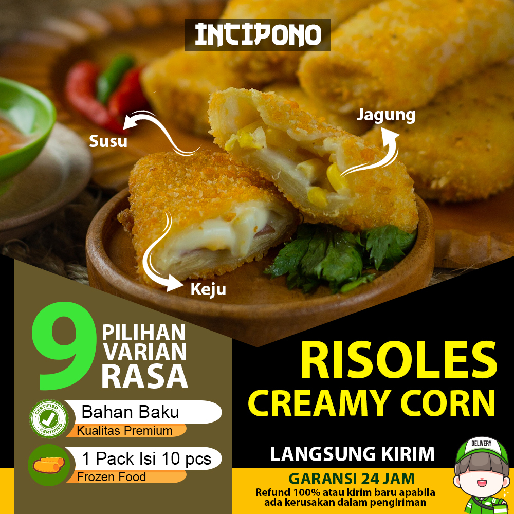 Jual Incipono Risol Creamy Corn Frozen 1 Pack Isi 10 Pcs Risoles Jagung ...
