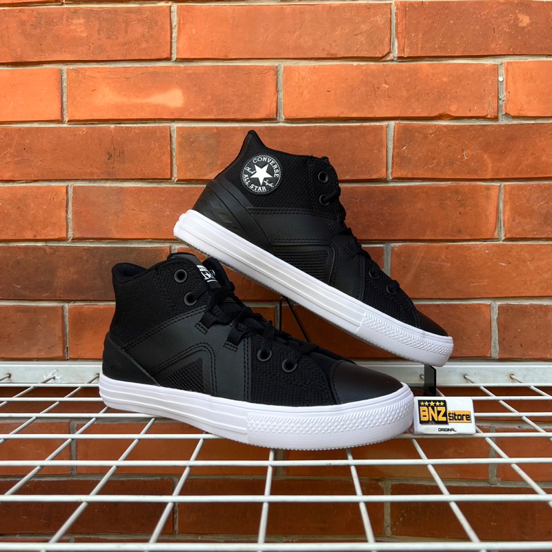 Jual Converse CTAS FLUX Ultra Mid Black/Black/White | Shopee Indonesia