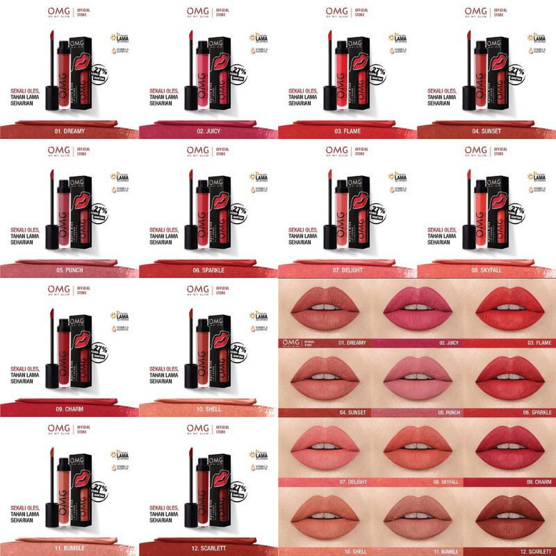 Jual OMG matte kiss lip cream Shopee Indonesia