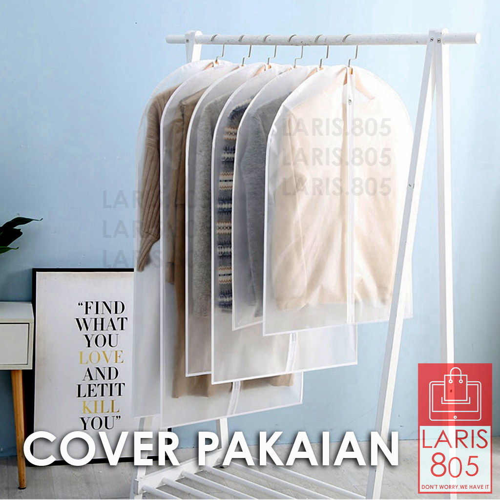 Jual Cover Baju Gantung Tertutup Cover Baju Resleting Anti Air Plastik Baju Pelindung Baju 3040