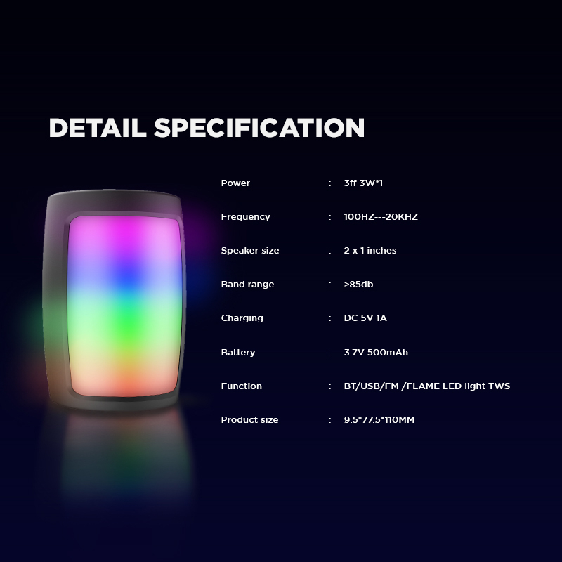 Jual Speaker Bluetooth Portable Lampu LED RGB | Speaker Wireless LED ...