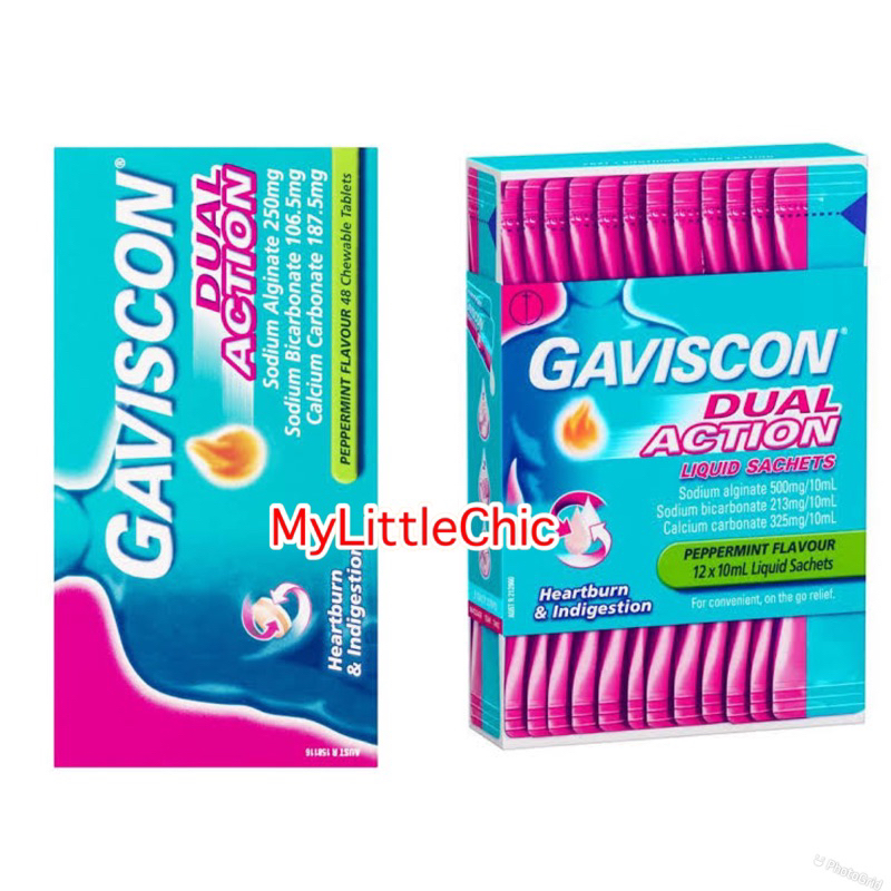 Jual Gaviscon Dual Action Liquid / Tablets For Heartburn And ...