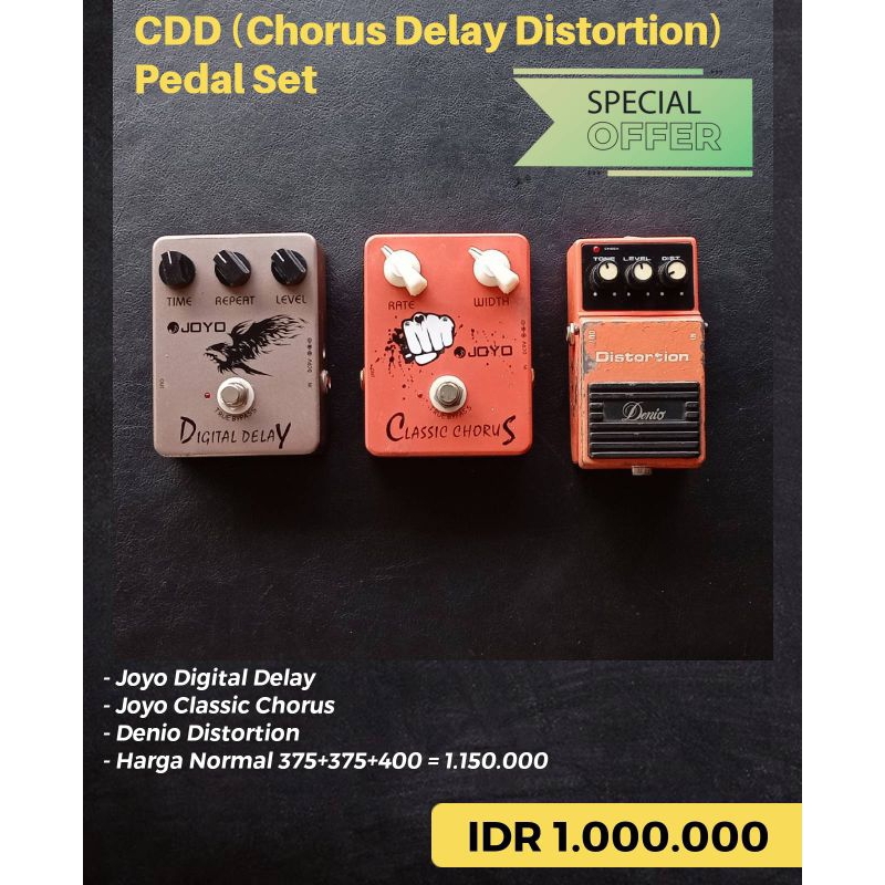 Jual CDD chorus distortion delay pedal set | Shopee Indonesia