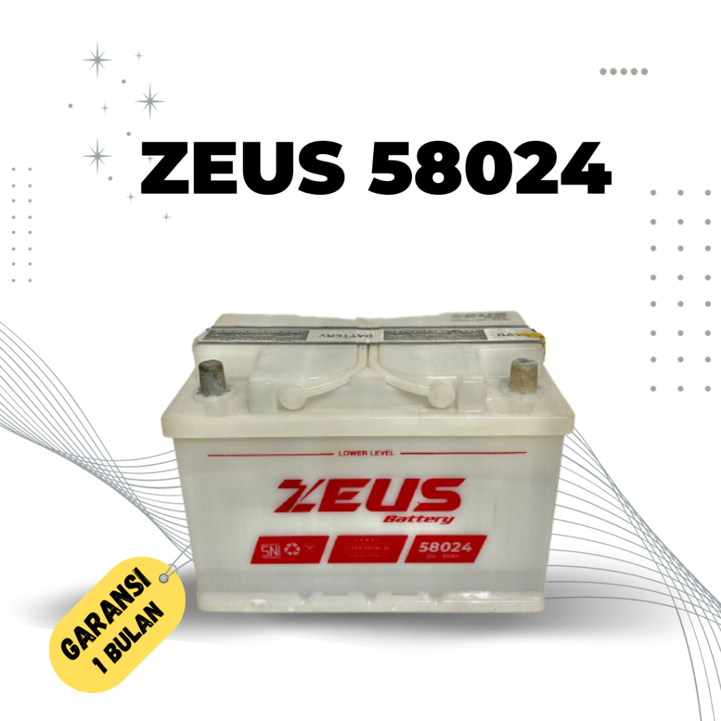 Jual Aki mobil FORD All New Ecosport ZEUS BATTERY 58024 ACCU BASAH 80AH