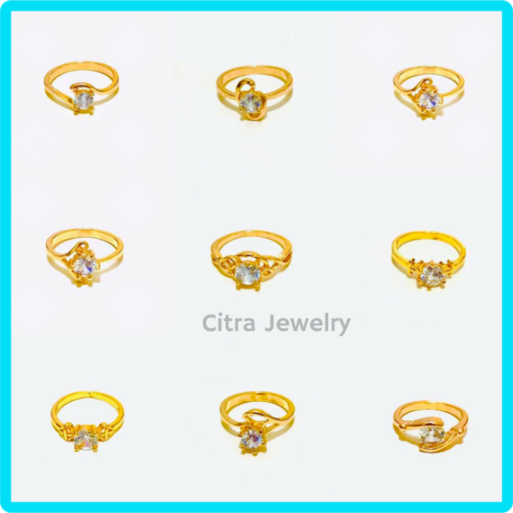 Jual Cincin Titanium Wanita Emas Muda Anti Karat Asli Emas Berlian ...