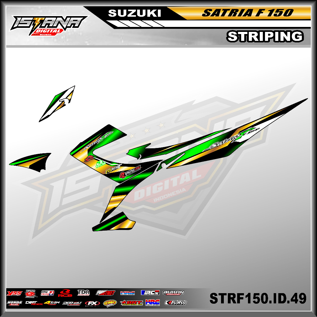 Jual Stiker Striping Suzuki Satria F Sticker Stripping Variasi Motor Satria F Motif