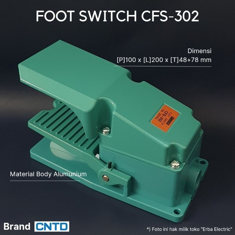 Jual CFS302 15A 250v Foot Switch Pedal Saklar Injak Cable Gland PGM20