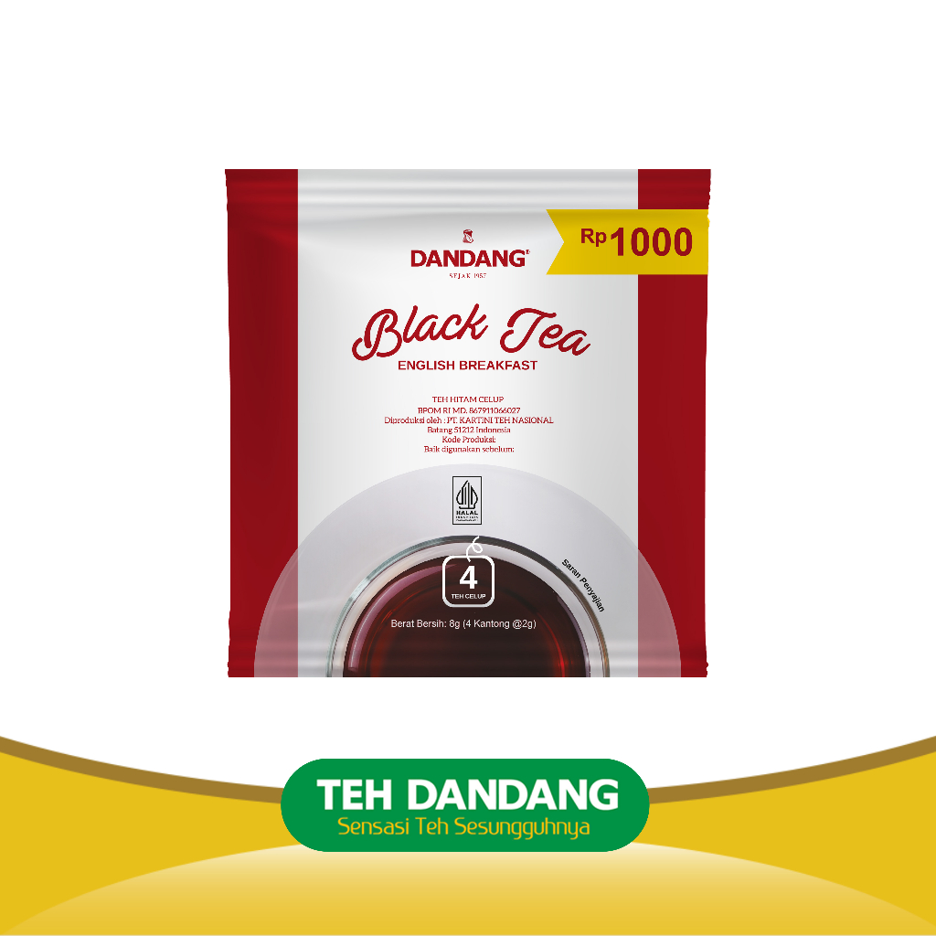 Jual Teh Dandang Black Tea 1 Renceng x 10 Sachet x 4 Kantung Teh 2gr Shopee Indonesia