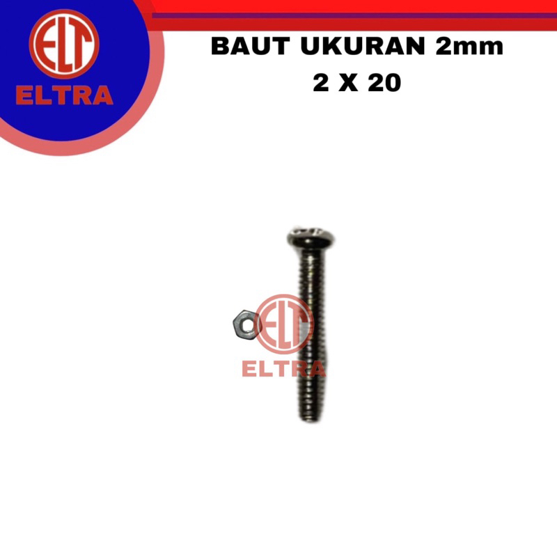 Jual Baut 2mm Semua Ukuran Screw M2 Panjang Jp Mur 10 Pcs Ukuran