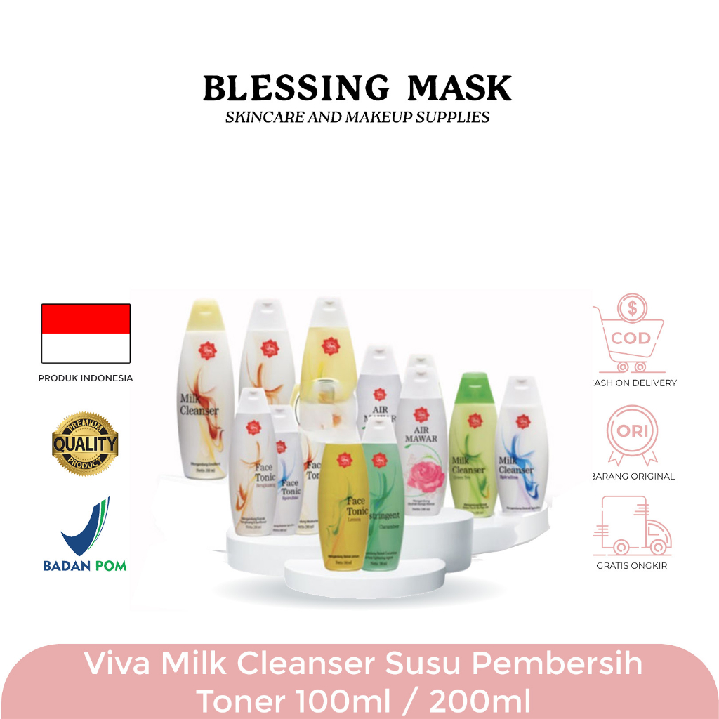 Jual Viva Milk Cleanser Susu Pembersih Viva Face Tonic Penyegar Toner