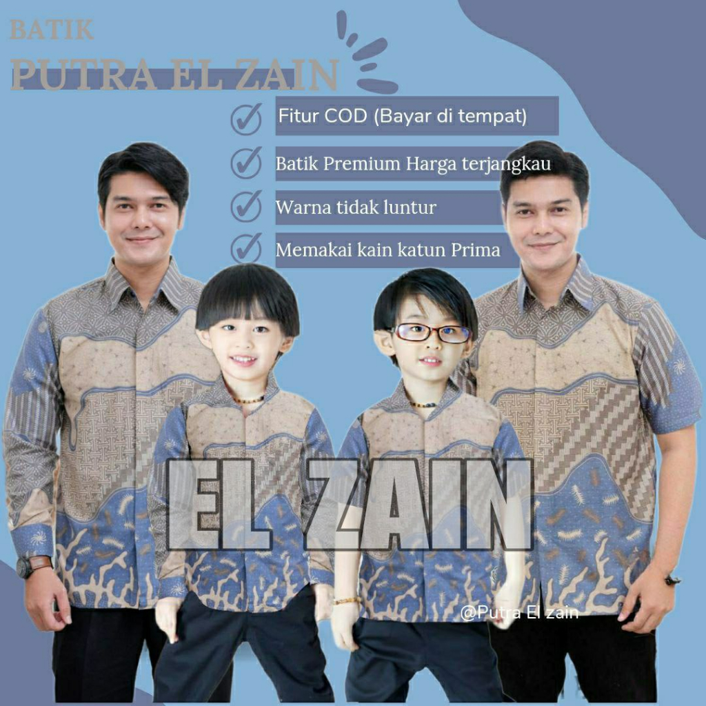 Jual BATIK PUTRA EL ZAIN TERBARU Couple sweet | BATIK INARA DENIM ...