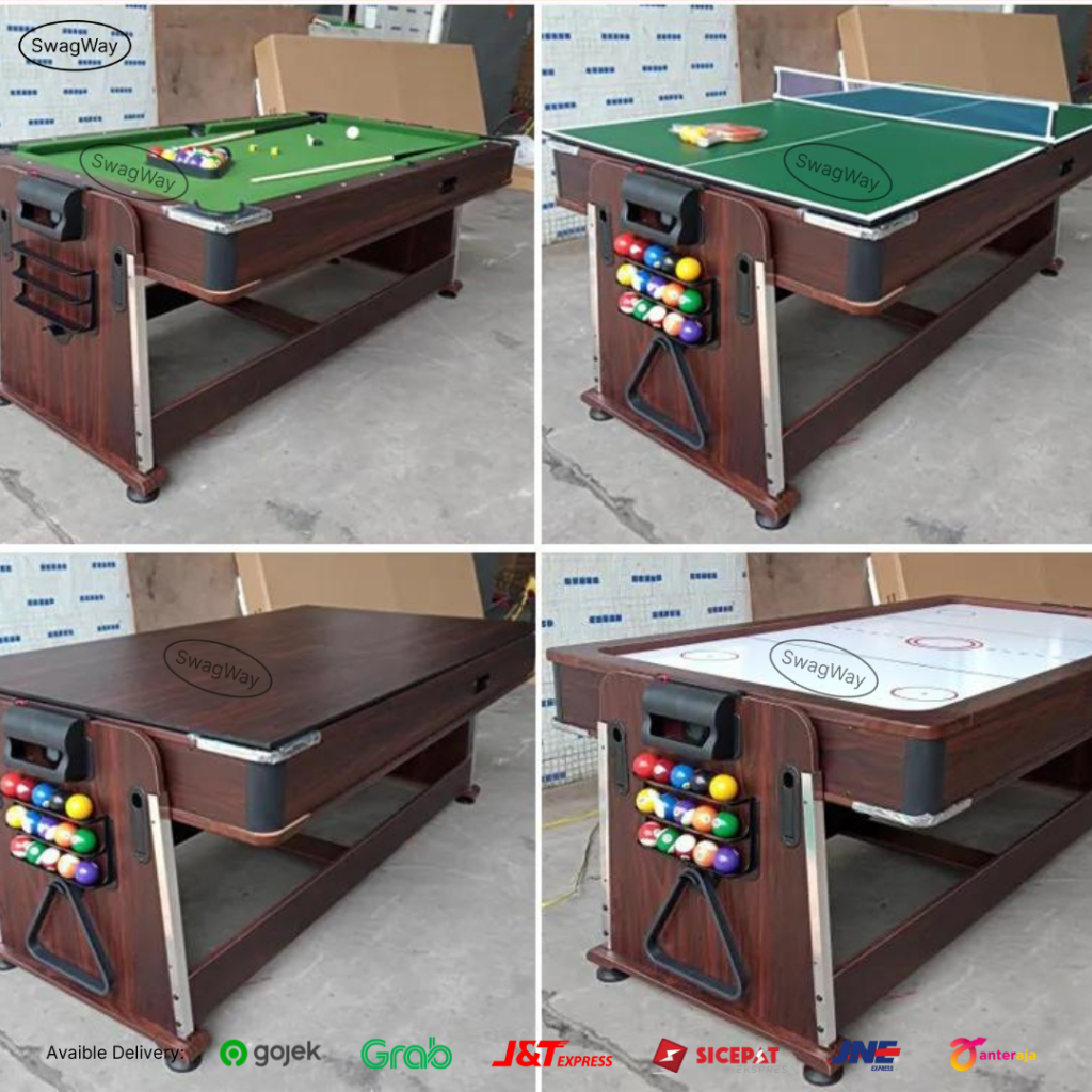 Jual COD Meja Billiard 4 in 1 Multifungsi 7 feet Meja Biliard Pingpong ...