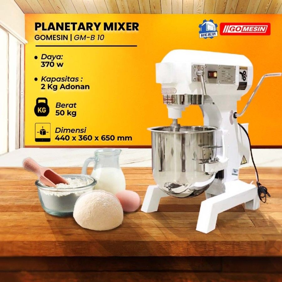 Jual PLANETARY MIXER B10 GOMESIN MIXER ROTI 10 LITER GARANSI RESMI ...