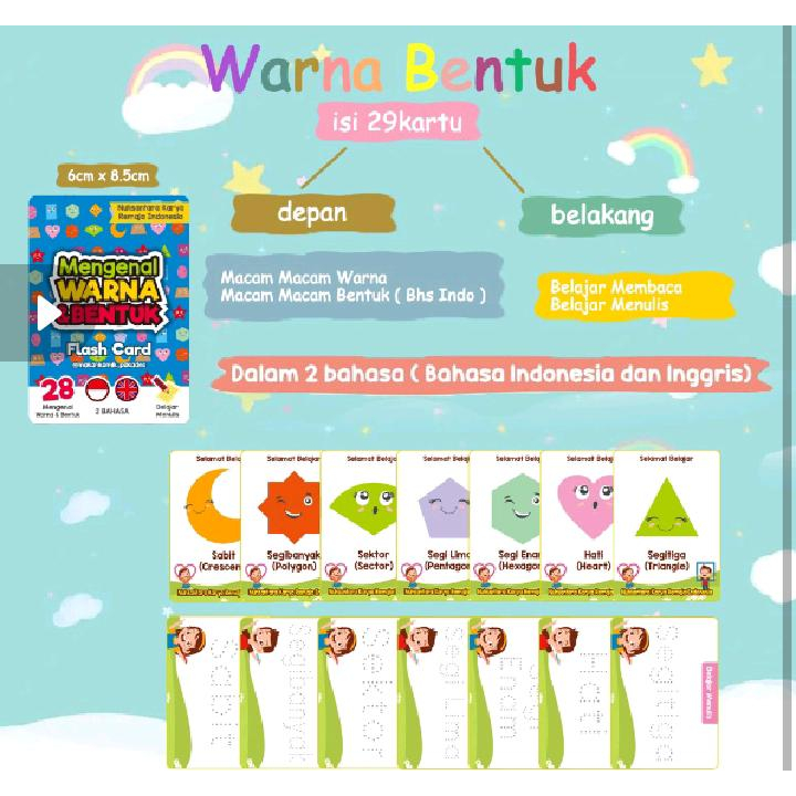 Jual READY STOK FLASHCARD WIPE CLEAN EDUKASI ANAK FLASH CARD KARTU ...