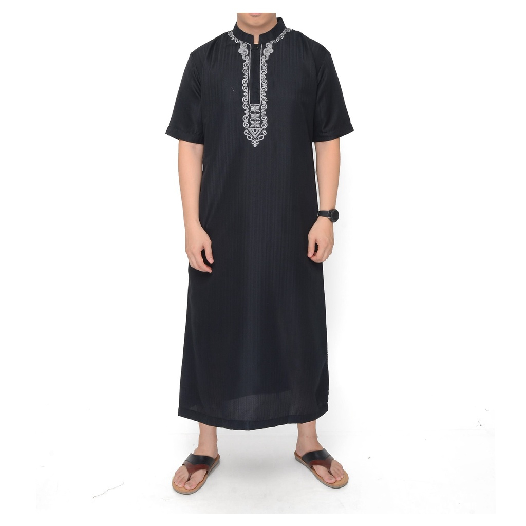 Jual Jubah Hitam Gamis Pria Muslim 2024 JP01 | Shopee Indonesia