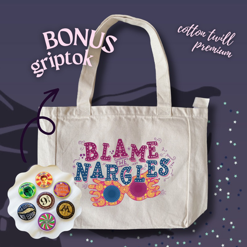 Jual Blame the Nargles Totebag | Harry Potter | Shopee Indonesia