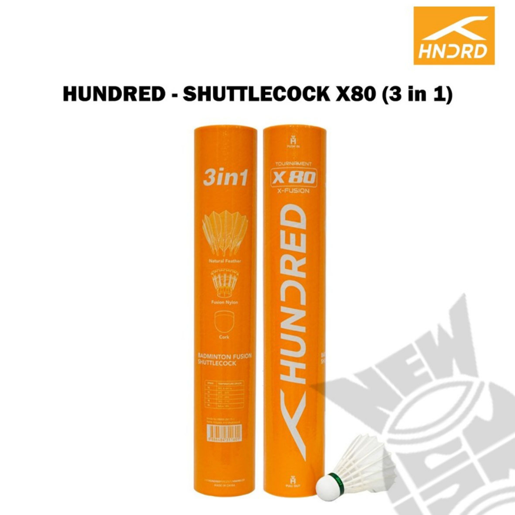 Jual Shuttlecock Badminton Hundred 3in1 X-80 | Shopee Indonesia