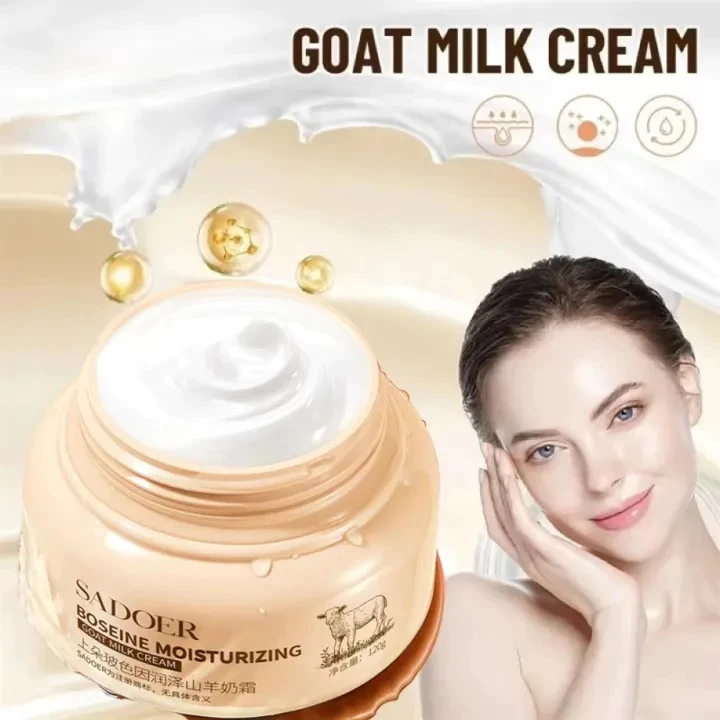 Cream Pelembab dan Memperbaiki Kulit Kering Anti Aging Wajah Sadoer Moisturizer Cream Susu Kambing 120g | AutoStock