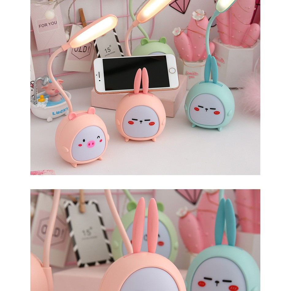 Jual Lampu Mini Karakter Lucu / Lampu Baca Multifungsi / Lampu Belajar ...