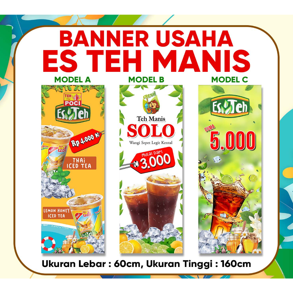 Jual Banner Teh Poci Es Teh Solo Manis Jumbo Poci Es Teh Manis Viral Shopee Indonesia 2118