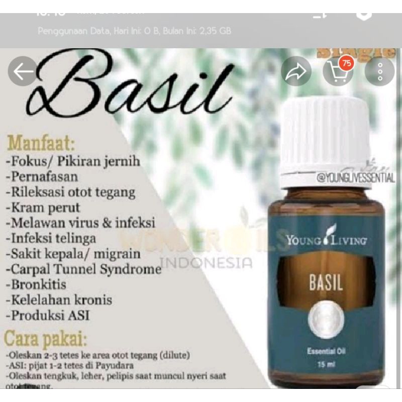 Jual Basil young living 15ml dan 5ml Shopee Indonesia