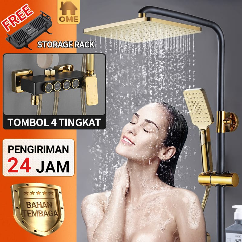 Jual Shower Set Kamar Mandi 4 in 1 / Toilet Shower Jet Washer / Black