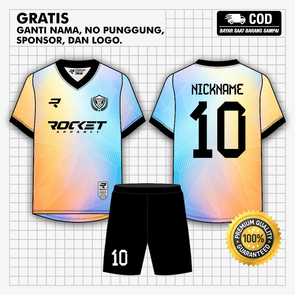 Jual Jersey Futsal Custom Full Printing / Jersey Sepak Bola Custom Full ...