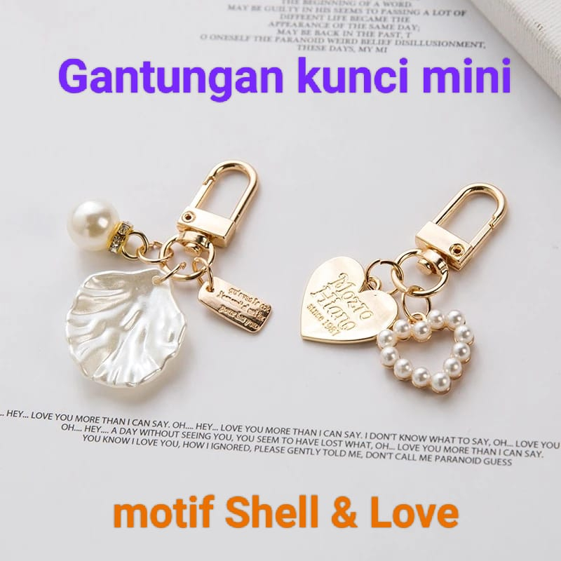 Jual ~ PIYOSHI08 ~ Gantungan Mini Tas / Kunci Motif Shell & Love Korean ...