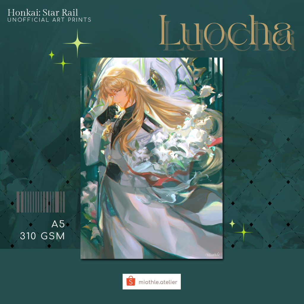 Jual Honkai Star Rail Luocha Art Print Fan Merch | Shopee Indonesia