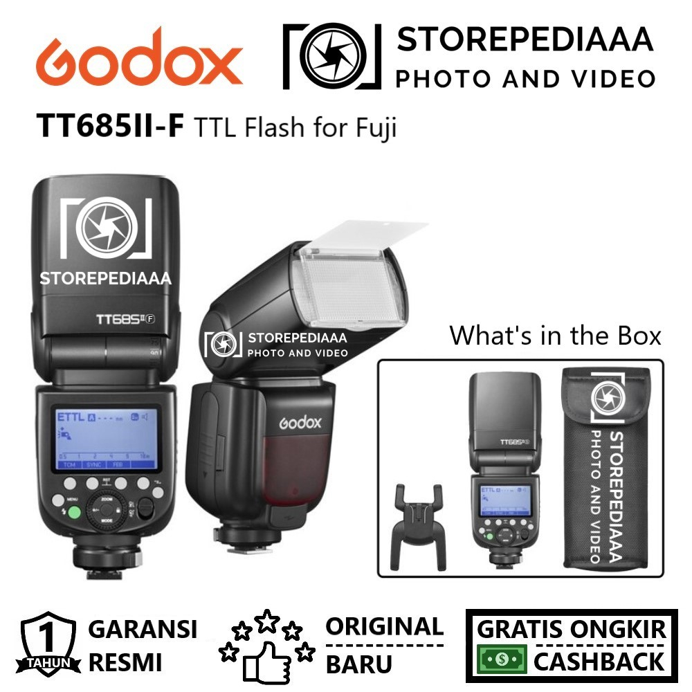 Jual Godox TT685II Fuji TTL HSS Flash For Fujifilm Camera TT685 II ...