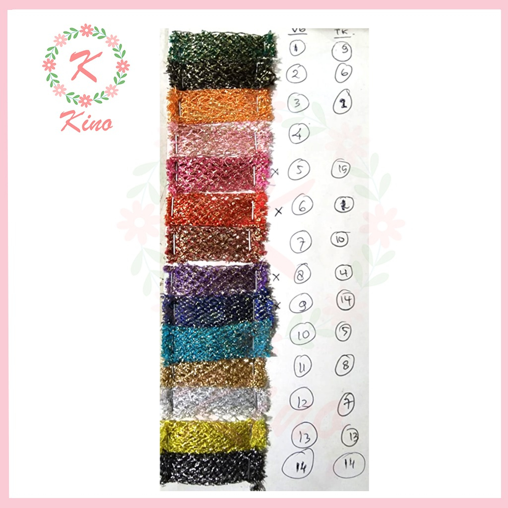 Jual KAIN JARING TILE KAKU WARNA WARNI - KAIN HIASAN SOUVENIR | Shopee