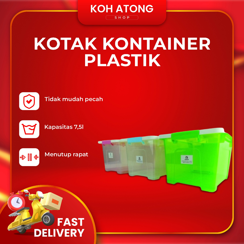 Jual Storage Box Organizer 7.5 Liter Wadah Tempat Penyimpanan Makanan