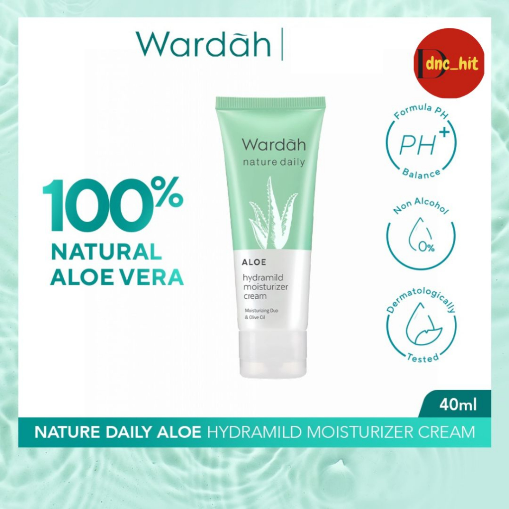 Jual Wardah Nature Daily Aloe Hydramild Moisturizer cream 40ml PELEMBAB