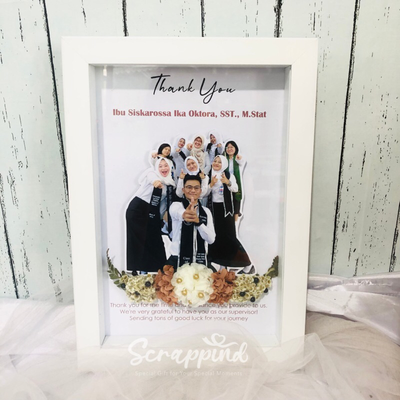 Jual Pop Up Frame Flower - Kado Perpisahan Hadiah Perpisahan Kenang