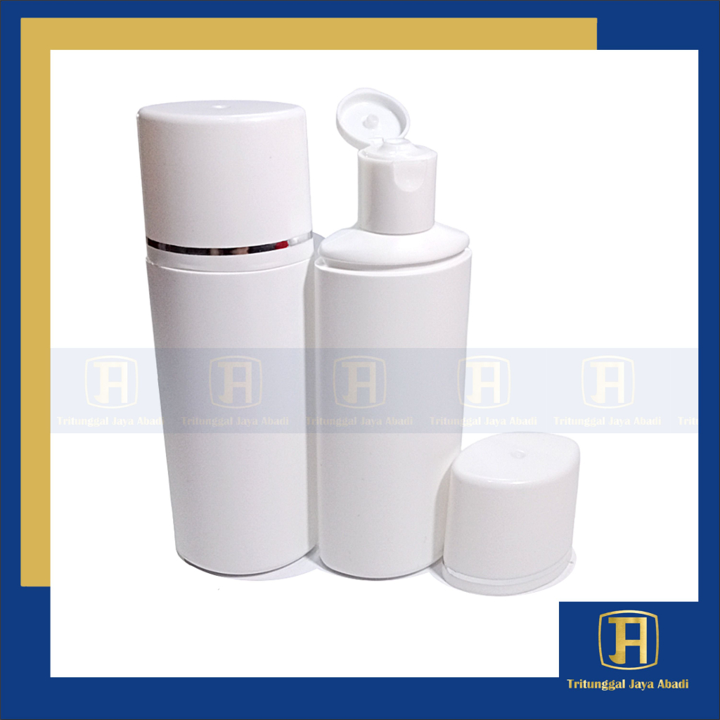 Jual Botol Putri 100ml Putih Dof Tutup Putih Gading List Silver ...