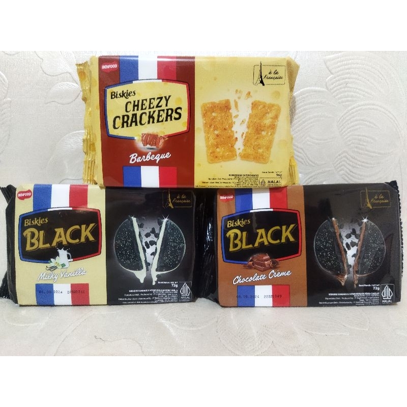 Jual BISKIES BLACK MILKY VANILLA / BISKIES BLACK CHOCOLATE CREME ...